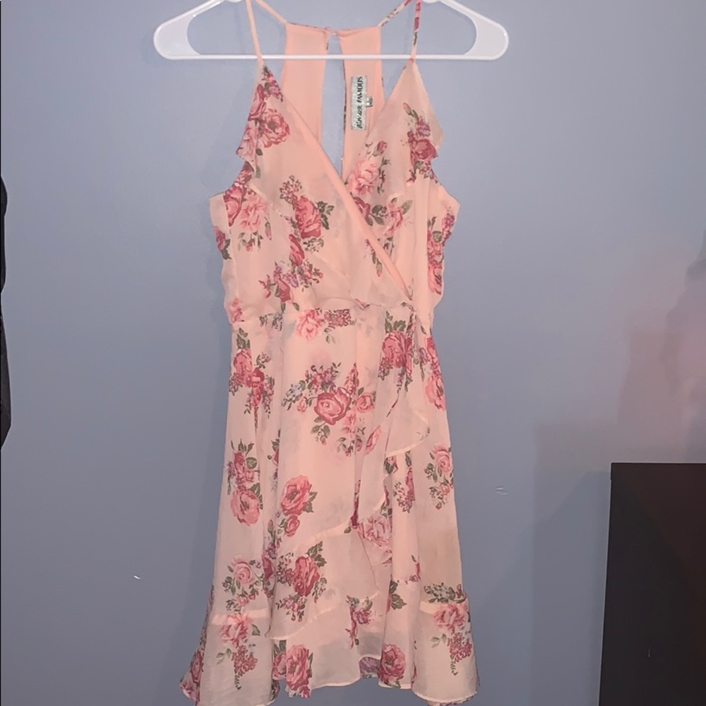 Almost Famous Light Pink Chiffon Sundress